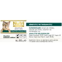 Nutri Feline Hindili&Tavşanlı 85Gr Nutri Yaş Kedi Maması 24Adet