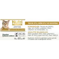 Nutri Feline Tavuk Sığıretli&Patatesli 85Gr Nutri Yaş Kedi Maması 6Adet