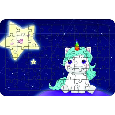 Bebek Unicorn 54 Parça Ahşap Çocuk Puzzle Yapboz