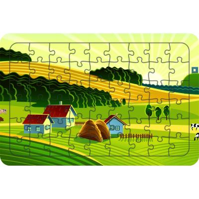 Çiftlik 54 Parça Ahşap Çocuk Puzzle Yapboz