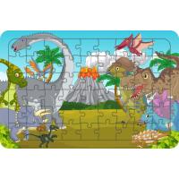 Dinozorlar 54 Parça Ahşap Çocuk Puzzle Yapboz Model 2