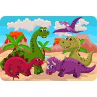 Dinozorlar Model3 108 Parça Ahşap Çocuk Puzzle Yapboz