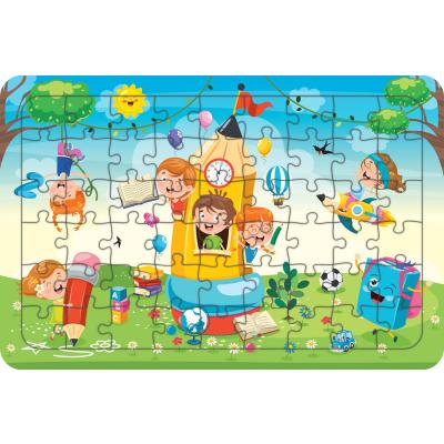 Kalem Ev 54 Parça Ahşap Çocuk Puzzle Yapboz