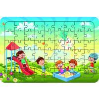 Parktaki Çocuklar 54 Parça Ahşap Çocuk Puzzle Yapboz Model 1