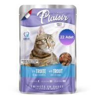 Plaisir Pouch Alabalıklı&Karidesli 100Gr Yaş Kedi Maması 22 Adet