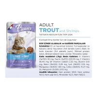 Plaisir Pouch Alabalıklı&Karidesli 100Gr Yaş Kedi Maması