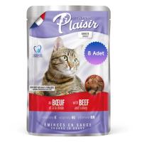 Plaisir Pouch Sığır Etli&Hindili 100Gr Yaş Kedi Maması 8 Adet
