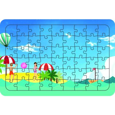Plajdaki İnsanlar 54 Parça Ahşap Çocuk Puzzle Yapboz