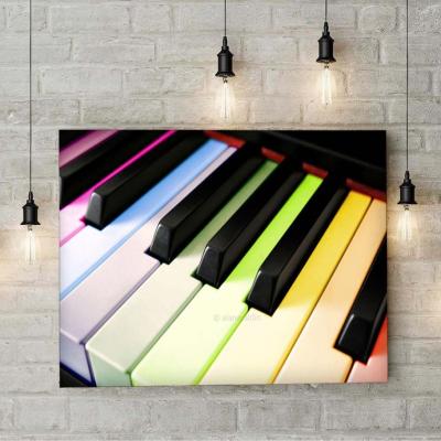 Renkli Piyano Tuşları Kanvas Tablo