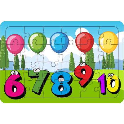 Sayılar 24 Parça Ahşap Çocuk Puzzle Yapboz Model 2