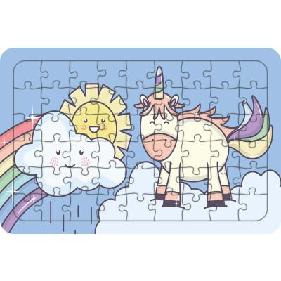 Unicorn Gökyüzünde 54 Parça Ahşap Çocuk Puzzle Yapboz