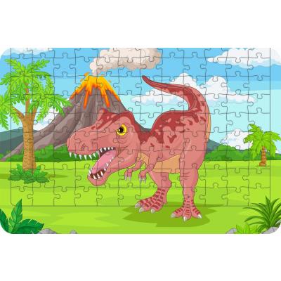 Vahsi Dinozor Tyrannosaurus 108 Parça Ahşap Çocuk Puzzle Yapboz