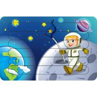Astronot Çocuk Çubuk Ahşap Çocuk Puzzle Yapboz