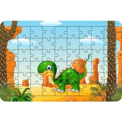 Bebek Dinozor 54 Parça Ahşap Çocuk Puzzle Yapboz