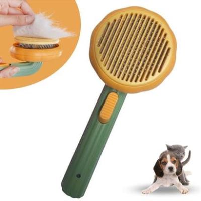 Pet Miyav® Plastik Yeşil Evcil Hayvan Bakım  Pet Fırçası Çok Amaçlı Pet Fırçası Yeşil