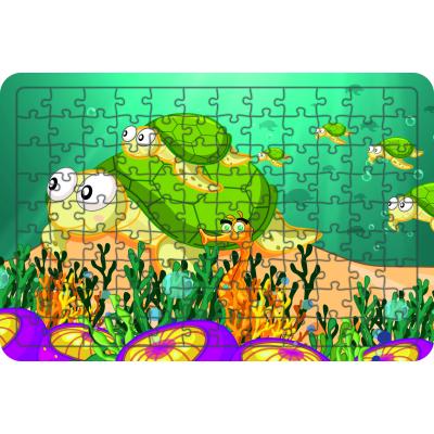 Deniz Canlıları 108 Parça Ahşap Çocuk Puzzle Yapboz Model 11