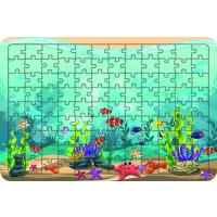 Deniz Canlıları 108 Parça Ahşap Çocuk Puzzle Yapboz Model 9