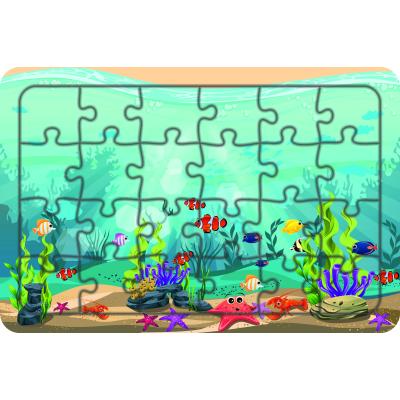 Deniz Canlıları 24 Parça Ahşap Çocuk Puzzle Yapboz Model 9