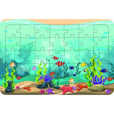 Deniz Canlıları 35 Parça Ahşap Çocuk Puzzle Yapboz Model 9