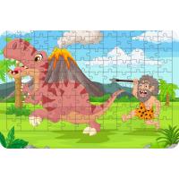 Dinozor Avcısı 108 Parça Ahşap Çocuk Puzzle Yapboz