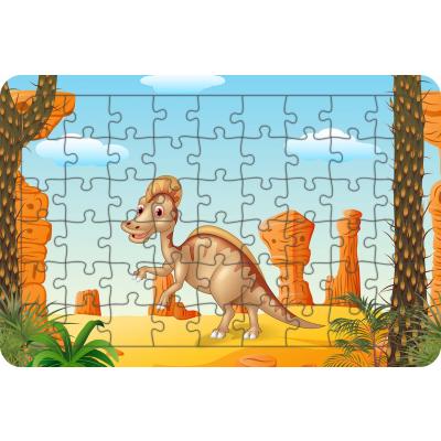 Dinozor Hadrosaur 54 Parça Ahşap Çocuk Puzzle Yapboz