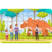 Dinozor Parkı 54 Parça Ahşap Çocuk Puzzle Yapboz