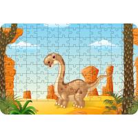 Dinozor Stegosaurus 108 Parça Ahşap Çocuk Puzzle Yapboz