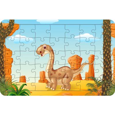 Dinozor Stegosaurus 35 Parça Ahşap Çocuk Puzzle Yapboz