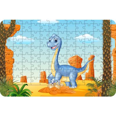 Dinozorlar 108 Parça Ahşap Çocuk Puzzle Yapboz Model 3