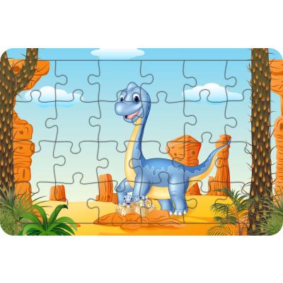 Dinozorlar 24 Parça Ahşap Çocuk Puzzle Yapboz Model 3