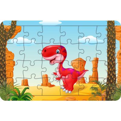 Dinozorlar 24 Parça Ahşap Çocuk Puzzle Yapboz Model 4
