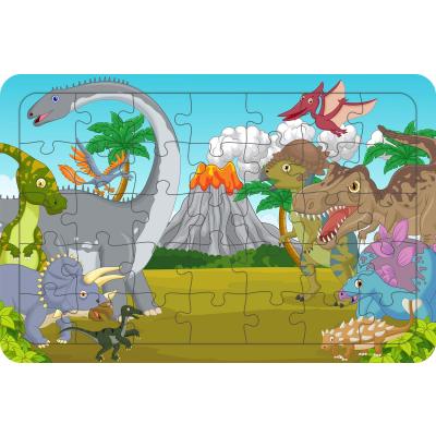 Dinozorlar 35 Parça Ahşap Çocuk Puzzle Yapboz Model 2