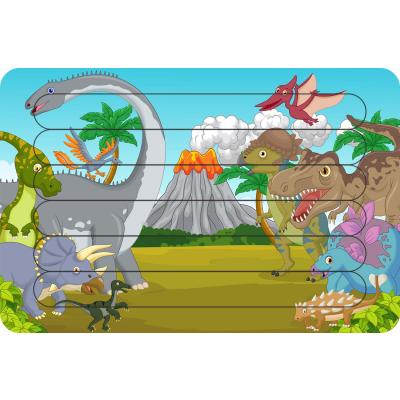 Dinozorlar Çubuk Ahşap Çocuk Puzzle Yapboz Model 2