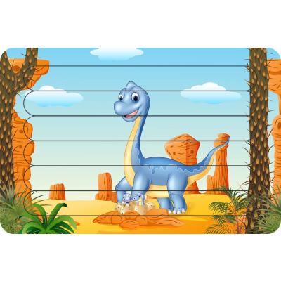 Dinozorlar Çubuk Ahşap Çocuk Puzzle Yapboz Model 3