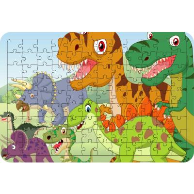 Dinozorlar Model2 108 Parça Ahşap Çocuk Puzzle Yapboz
