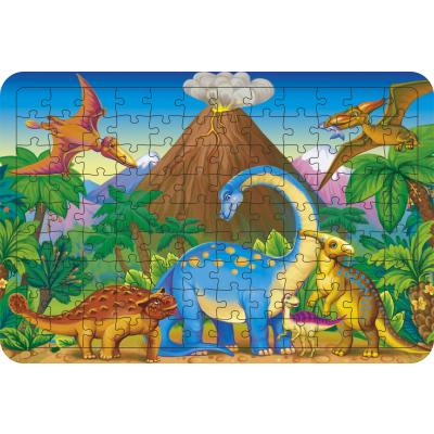 Dinozorlar Model4 108 Parça Ahşap Çocuk Puzzle Yapboz