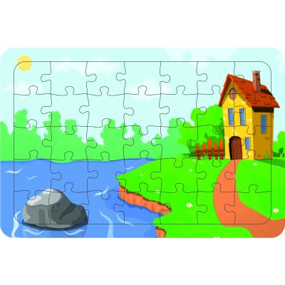 Doğadaki Ev 35 Parça Ahşap Çocuk Puzzle Yapboz