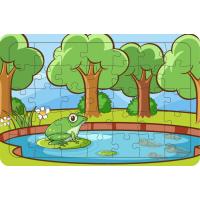 Doğadaki Kurbağa 35 Parça Ahşap Çocuk Puzzle Yapboz