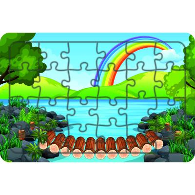 Gökkuşağı 24 Parça Ahşap Çocuk Puzzle Yapboz Model2