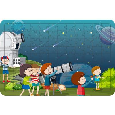 Gökyüzünü İnceliyoruz 108 Parça Ahşap Çocuk Puzzle Yapboz Model 2