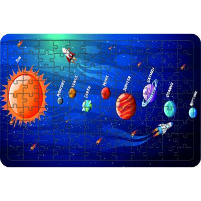 Güneş Sistemi 108 Parça Ahşap Çocuk Puzzle Yapboz Model 3