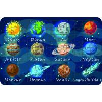 Güneş Sistemi 108 Parça Ahşap Çocuk Puzzle Yapboz Türkçe