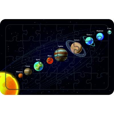 Güneş Sistemi 24 Parça Ahşap Çocuk Puzzle Yapboz Model 2
