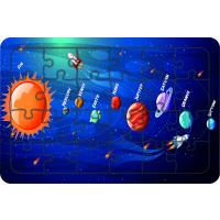 Güneş Sistemi 24 Parça Ahşap Çocuk Puzzle Yapboz Model 3