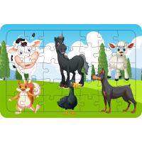 Hayvancıklar 35 Parça Ahşap Çocuk Puzzle Yapboz Model 3