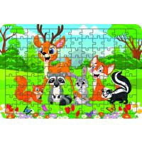 Hayvanlar 108 Parça Ahşap Çocuk Puzzle Yapboz Model 12
