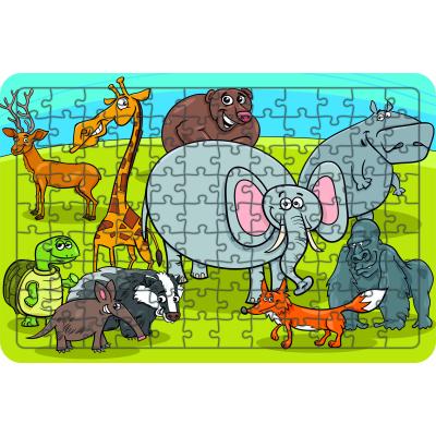 Hayvanlar 108 Parça Ahşap Çocuk Puzzle Yapboz Model 13