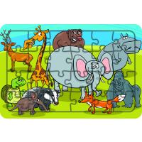 Hayvanlar 24 Parça Ahşap Çocuk Puzzle Yapboz Model 13