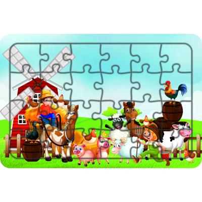 Hayvanlar 24 Parça Ahşap Çocuk Puzzle Yapboz Model 17