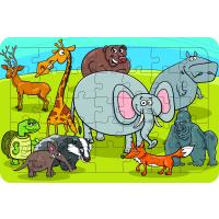 Hayvanlar 35 Parça Ahşap Çocuk Puzzle Yapboz Model 13